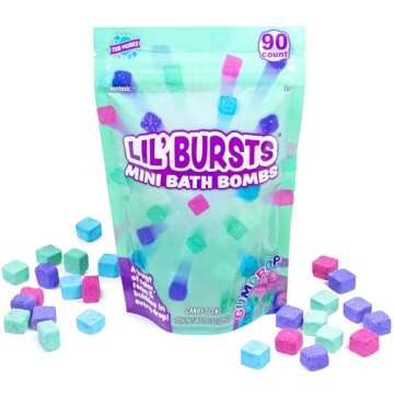 Tub Works® Lil' Bursts™ Mini Bath Bombs for Kids, 90 Count, Gumdrop | Nontoxic | Tiny Kids Bath B...