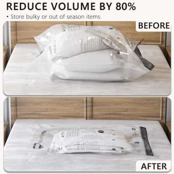 SUOCO 20 Combo Vacuum Storage Bags with Electric Pump, (4 Jumbo, 4 Large, 6 Medium, 6 Small) Travel ...