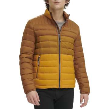 Tommy Hilfiger Men's Ultra Loft Lightweight Packable Puffer Jacket (Standard and Big & Tall), Orange...