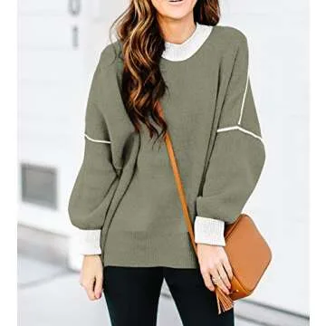 ETCYY Women's Oversized Sweater - Cozy & Trendy Knit Pullover