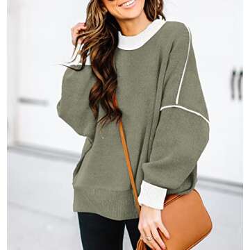 ETCYY Women's Oversized Sweater - Cozy & Trendy Knit Pullover