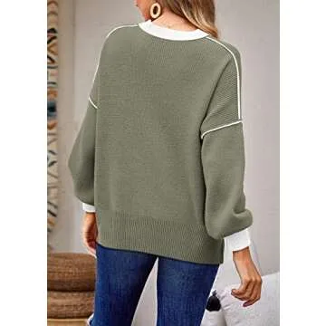 ETCYY Women's Oversized Sweater - Cozy & Trendy Knit Pullover