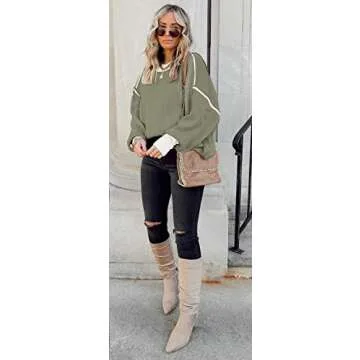 ETCYY Women's Oversized Sweater - Cozy & Trendy Knit Pullover