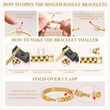 MPRAINBOW 2pcs Gold Chain Link Bracelet Set - Chic Jewelry
