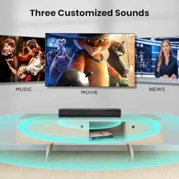 MZEIBO Sound Bar for Smart TV, Bluetooth Soundbar for TV, 50 Watts Mini Sound Bar with ARC/Optical/AUX, Surround Sound System for TV/PC/Gaming/Projectors