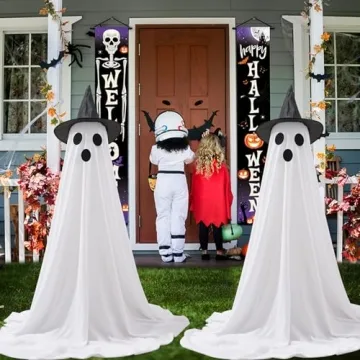 Halloween Ghost Decor with LED Lights - 2 Packs