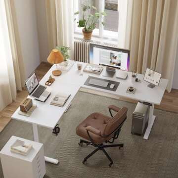 Agilestic L Shaped Adjustable Height Standing Desk