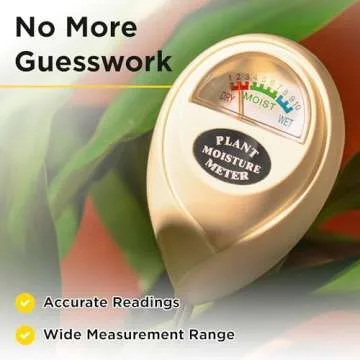 Classy Casita Soil Moisture Meter - Hygrometer Sensor Tool for Indoor and Outdoor Plants - Monitoring Water Levels in Soil House, Gardening, Farm, Lawn, Potted Care - No Batteries Required - White