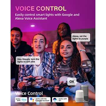 12 Pack Black Smart Recessed Lighting 4 Inch, Ultra-Thin 4 Inch LED Recessed Lights 9W 700LM Smart D...