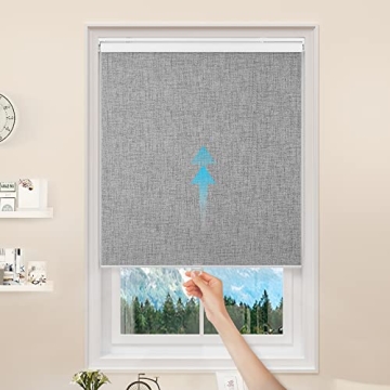 GENIMO 100% Blackout Roller Shades - Cordless, Thermal Insulated, UV Protection