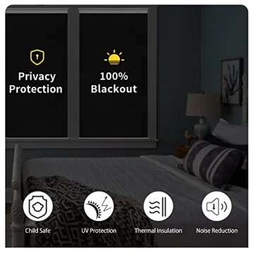 GENIMO Blackout Roller Shades Cordless Thermal UV Protection