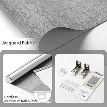 GENIMO Blackout Roller Shades Cordless Thermal UV Protection