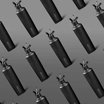 BrüMate ReHydration - 100% Leakproof 25oz Insulated Water Bottle with Straw - Stainless Steel Water Canteen (Matte Black)