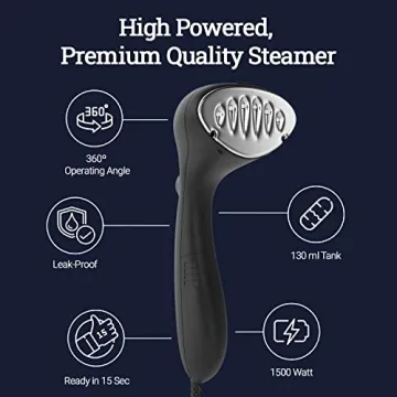 Effortless Garment Steamer - 1500W Fast & Portable