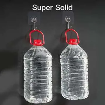 Large Adhesive Hooks for Hanging Heavy-Duty 44Lb Max