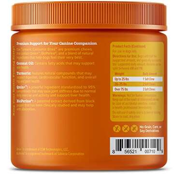 Zesty Paws Turmeric Curcumin for Dogs - for Hip & Joint Mobility Supports Canine Digestive Cardiovascular & Liver Health - Coconut Oil for Skin Health with 95% Curcuminoids + BioPerine Duck, 90 Count