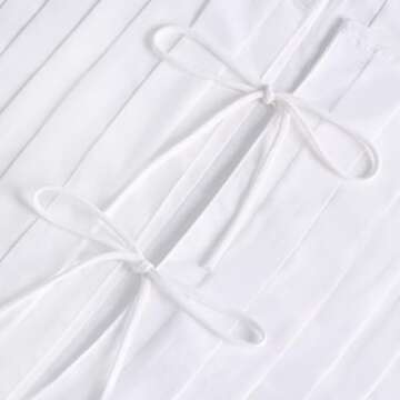 Linen Bow Tie Front Tank Tops Vest for Women