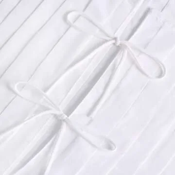 Linen Bow Tie Front Tank Tops Vest for Women