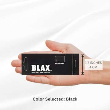 Blax Snag-Free Hair Elastics 4mm- Black 8ct