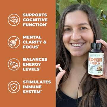 Vimerson Health Mushroom Powder Supplement - Lion’s Mane Powder, Reishi Mushroom, Cordyceps, Chaga...