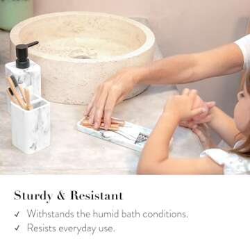 ZCCZ 4-Piece Stylish Bathroom Accessory Set