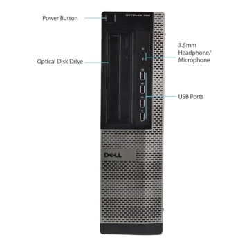 Dell Optiplex 7010 DT PC with Monitor & RGB Speaker