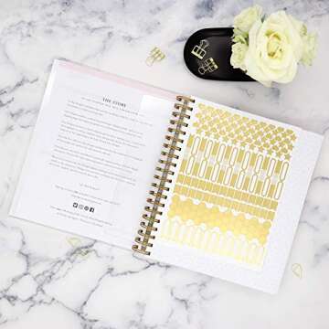 Day Designer for Blue Sky 2020-2021 Academic Year Daily & Monthly Planner, Frosted Flexible Cover, Twin-Wire Binding, 8" x 10", Black Stripe (120053)