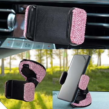 Stylish Ecmln Bling Car Phone Holder for Secure Use