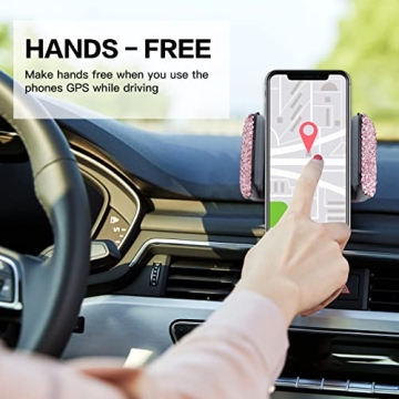 Stylish Ecmln Bling Car Phone Holder for Secure Use