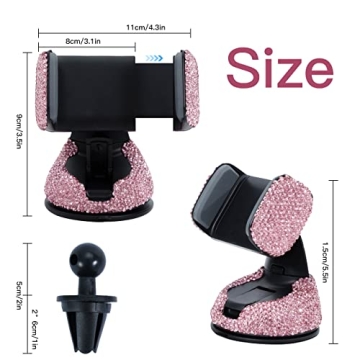 Stylish Ecmln Bling Car Phone Holder for Secure Use