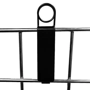 Black Metal Gridwall Sign Holder, Card Grip for Gridwall & Slat Grid Panels - 2 Pack