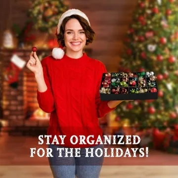 HOLDN’ STORAGE Christmas Ornament Box - Organize 72 Ornaments