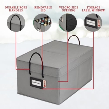 HOLDN’ STORAGE Christmas Ornament Box - Organize 72 Ornaments