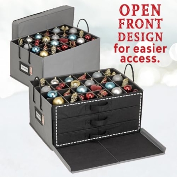 HOLDN’ STORAGE Christmas Ornament Box - Organize 72 Ornaments