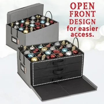 HOLDN’ STORAGE Christmas Ornament Box - Organize 72 Ornaments