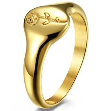 Elegant Jude Jewelers Stainless Steel Rose Flower Ring