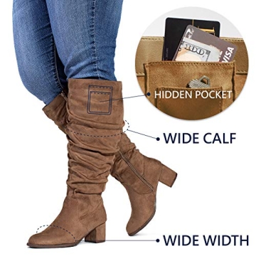 Vegan Wide Calf Knee-High Boots for Stylish Comfort