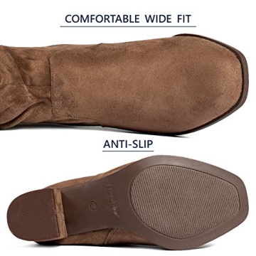 Vegan Wide Calf Knee-High Boots for Stylish Comfort