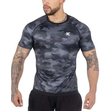 Kewlioo Men's Sauna Suit Shirt - Premium Heat Trapping Compression Vest for Effective Weight Loss