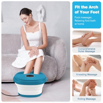 Collapsible Foot Spa with Heat & Massage - Relax Tired Feet