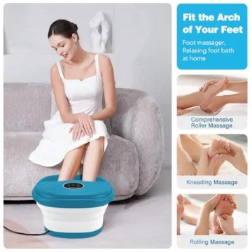Collapsible Foot Spa with Heat & Massage - Relax Tired Feet