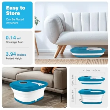 Collapsible Foot Spa with Heat & Massage - Relax Tired Feet