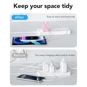 Retractable Wall Charger,35W PD Fast USB Charger Block with Retractable Lightening Cables for iPhone,Portable Charger Adapter with Foldable Plug for iPhone14/13/12,iPad,Air-Pods(Pink)