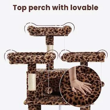SHA CERLIN 68" Cat Tree for Large Cats with Perches