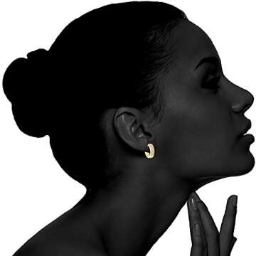 PAVOI 14K Gold Lab Diamond Cuff Earrings Huggie Stud (Yellow Gold)