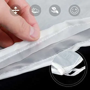 AIEVE Nut Milk Bag, 2 Pack 12"x12" Reusable Nut Bags Fine Mesh Strainer Bag Nut Milk Maker Cheese Cloths Filter Bag for Straining Almond Milk Cheese Tea Yogurt Juices Wine Soup Herbs