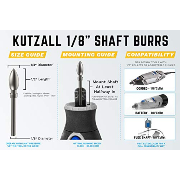Kutzall Extreme Flame Rotary Burr for Precision Woodwork