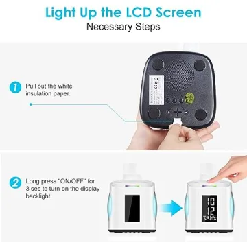 Wanjiaone Desk Lamp with USB, Clock, Color Night Light