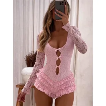 Sexy Lace Jumpsuit for Women Fashionable Party Wear
