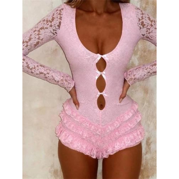 Sexy Lace Jumpsuit for Women Fashionable Party Wear